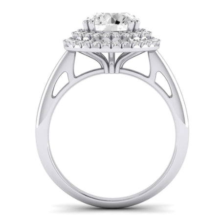 Tulip Diamond Matching Band Only (does Not Include Engagement Ring) For Ring With Round Center whitegold