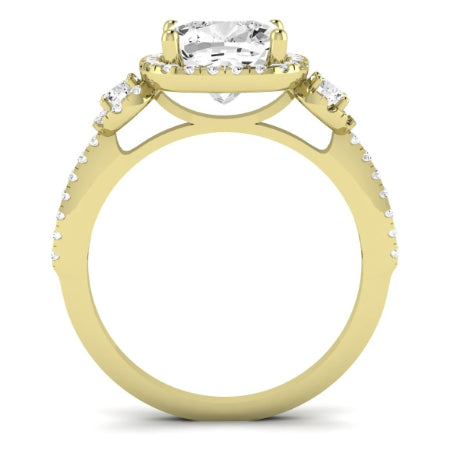 Lunaria Diamond Matching Band Only (does Not Include Engagement Ring) For Ring With Cushion Center yellowgold