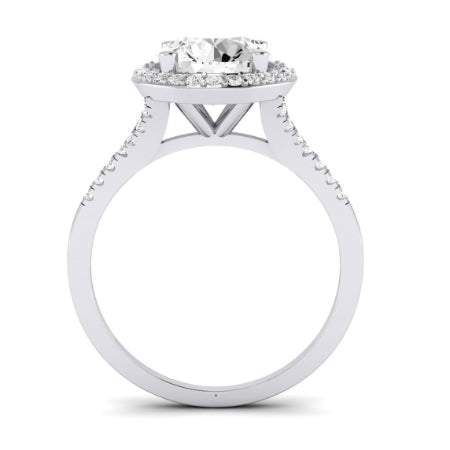 Desert Rose Moissanite Matching Band Only (engagement Ring Not Included) For Ring With Round Center whitegold