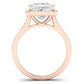 Silene Moissanite Matching Band Only ( Engagement Ring Not Included) For Ring With Princess Center rosegold