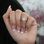 Pieris Round Moissanite Engagement Ring whitegold