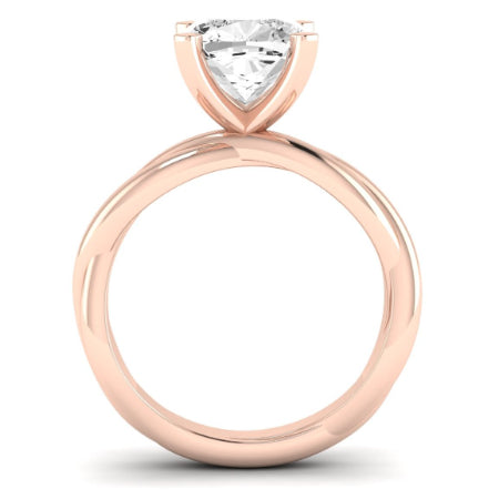 Baneberry Diamond Matching Band Only (does Not Include Engagement Ring)  For Ring With Cushion Center rosegold