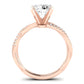 Iris Moissanite Matching Band Only (does Not Include Engagement Ring) For Ring With Round Center rosegold