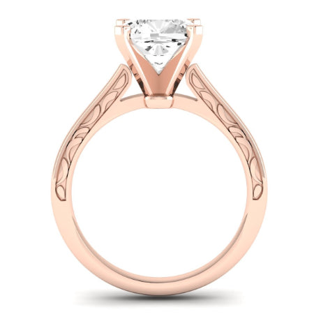 Astilbe Diamond Matching Band Only (does Not Include Engagement Ring)  For Ring With Cushion Center rosegold