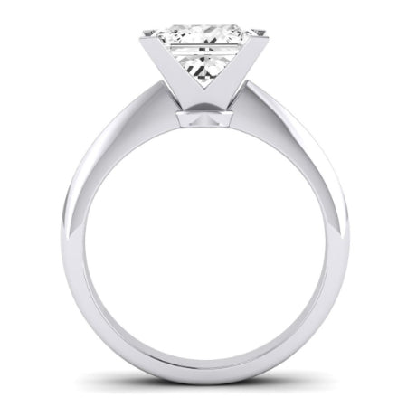 Senna Moissanite Matching Band Only (does Not Include Engagement Ring) For Ring With Princess Center whitegold