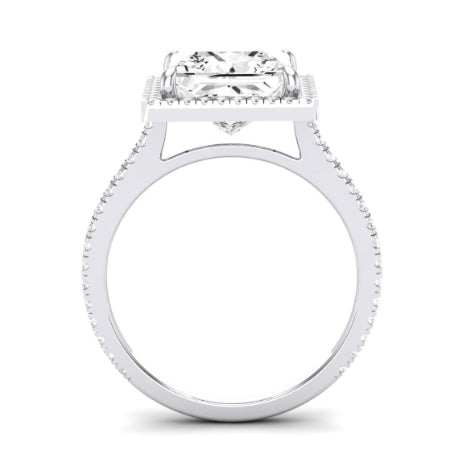 Columbine Diamond Matching Band Only (does Not Include Engagement Ring) For Ring With Princess Center whitegold