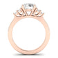 Alyssa Moissanite Matching Band Only (does Not Include Engagement Ring) For Ring With Round Center rosegold
