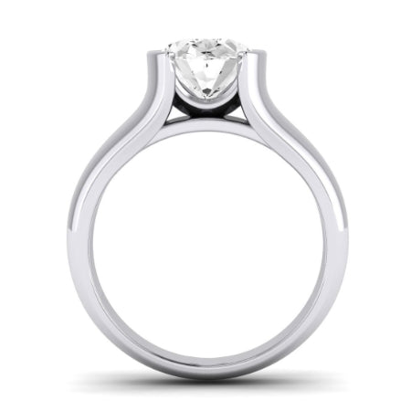 Jasmine Diamond Matching Band Only (does Not Include Engagement Ring) For Ring With Oval Center whitegold