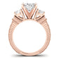 Angelonia Diamond Matching Band Only (does Not Include Engagement Ring) For Ring With Oval Center rosegold