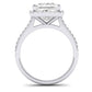 Mallow Moissanite Matching Band Only (does Not Include Engagement Ring)   For Ring With Princess Center whitegold