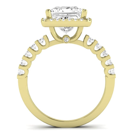Sweet Pea Diamond Matching Band Only ( Engagement Ring Not Included) For Ring With Princess Center yellowgold