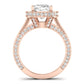 Buttercup Diamond Matching Band Only (does Not Include Engagement Ring)  For Ring With Cushion Center rosegold