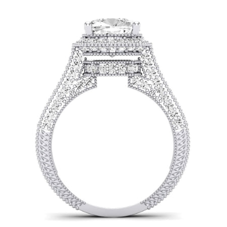 Wallflower Cushion Diamond Bridal Set (Lab Grown Igi Cert) whitegold