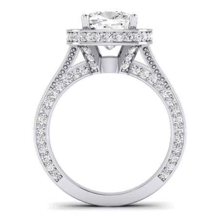 Buttercup Diamond Matching Band Only (does Not Include Engagement Ring)  For Ring With Cushion Center whitegold
