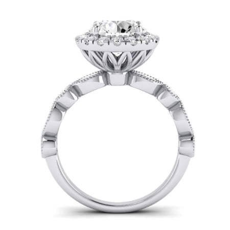 Aubretia Diamond Matching Band Only (does Not Include Engagement Ring) For Ring With Round Center whitegold