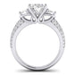 Thistle Diamond Matching Band Only ( Engagement Ring Not Included) For Ring With Oval Center whitegold