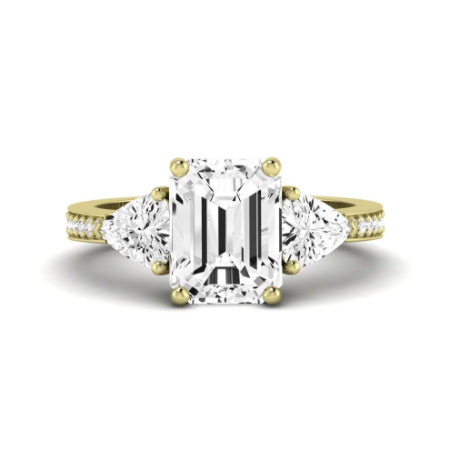 Snowdonia Moissanite Matching Band Only (engagement Ring Not Included) For Ring With Emerald Center yellowgold