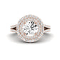 Lupin Diamond Matching Band Only (does Not Include Engagement Ring)  For Ring With Round Center rosegold