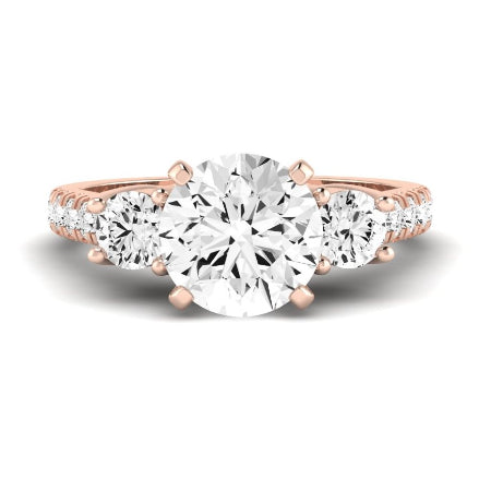 Primrose Diamond Matching Band Only ( Engagement Ring Not Included) For Ring With Round Center rosegold
