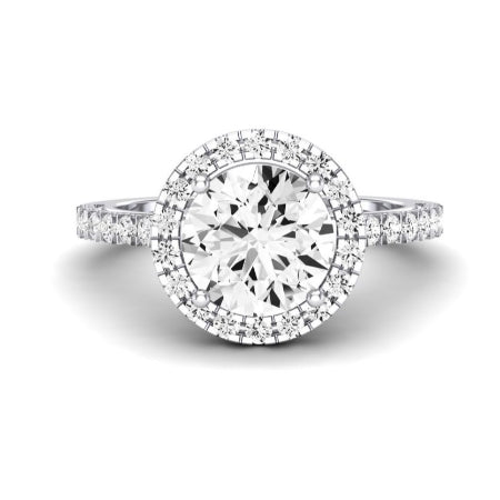 Florizel Diamond Matching Band Only (does Not Include Engagement Ring) For Ring With Round Center whitegold