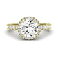 Sweet Pea Moissanite Matching Band Only (does Not Include Engagement Ring) For Ring With Round Center yellowgold