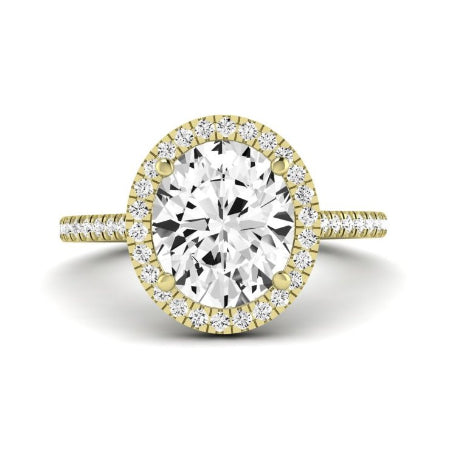 Columbine Oval Moissanite Bridal Set yellowgold