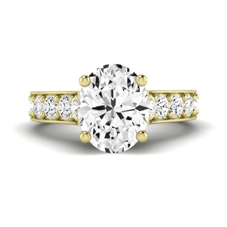 Calluna Diamond Matching Band Only (does Not Include Engagement Ring) For Ring With Oval Center yellowgold