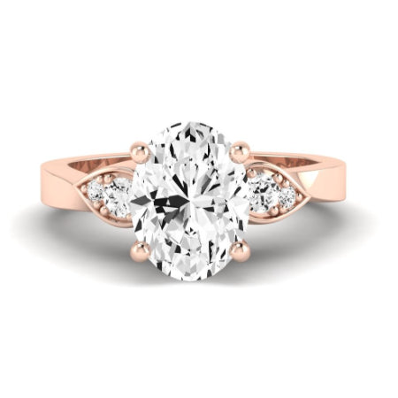 Hibiscus Oval Diamond Bridal Set (Lab Grown Igi Cert) rosegold