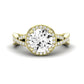Moonflower Diamond Matching Band Only (does Not Include Engagement Ring) For Ring With Round Center yellowgold