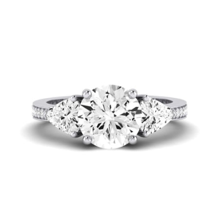 Snowdonia Moissanite Matching Band Only (engagement Ring Not Included) For Ring With Round Center whitegold