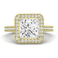 Buttercup Diamond Matching Band Only (does Not Include Engagement Ring)  For Ring With Princess Center yellowgold