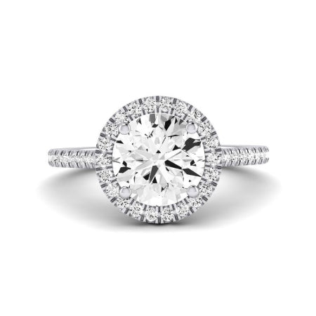Columbine Moissanite Matching Band Only (does Not Include Engagement Ring)  For Ring With Round Center whitegold
