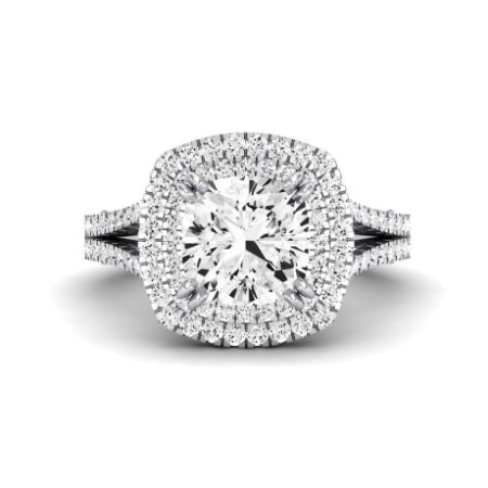 Lupin Moissanite Matching Band Only (does Not Include Engagement Ring)  For Ring With Cushion Center whitegold