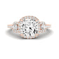 Lunaria Diamond Matching Band Only (does Not Include Engagement Ring) For Ring With Cushion Center rosegold