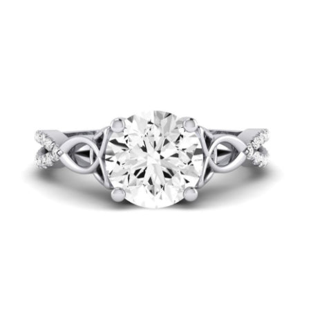 Pavonia Diamond Matching Band Only (does Not Include Engagement Ring)  For Ring With Round Center whitegold