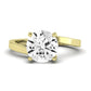 Zinnia Diamond Matching Band Only ( Engagement Ring Not Included) For Ring With Round Center yellowgold