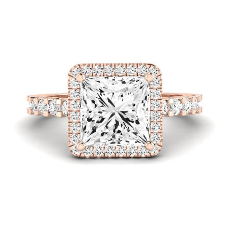 Sweetpea Princess Moissanite Bridal Set rosegold