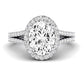 Silene Oval Moissanite Engagement Ring whitegold