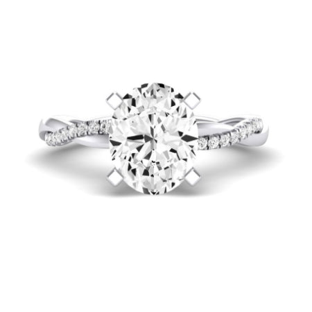 Iris Oval Diamond Bridal Set (Lab Grown Igi Cert) whitegold