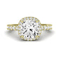 Sweet Pea Diamond Matching Band Only ( Engagement Ring Not Included) For Ring With Cushion Center yellowgold