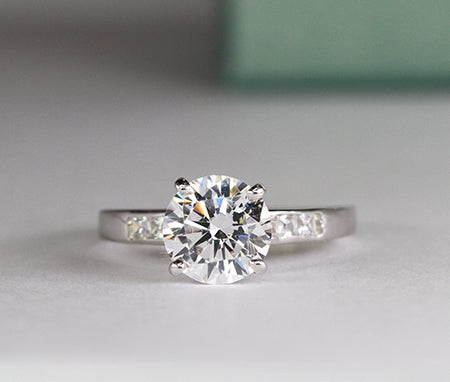 Jessamine Round Diamond Engagement Ring (Lab Grown Igi Cert) whitegold