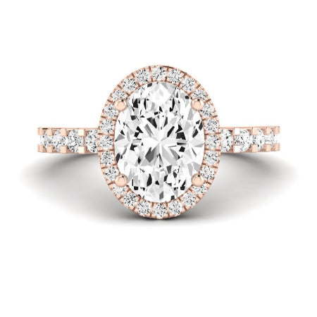 Sweetpea Oval Moissanite Bridal Set rosegold