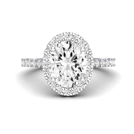 Florizel Diamond Matching Band Only (does Not Include Engagement Ring) For Ring With Oval Center whitegold