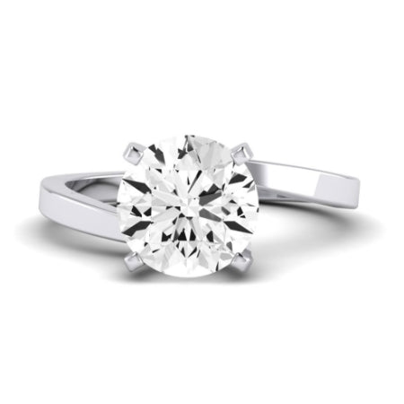 Zinnia Diamond Matching Band Only ( Engagement Ring Not Included) For Ring With Round Center whitegold