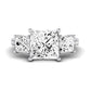 Dietes Diamond Matching Band Only (does Not Include Engagement Ring) For Ring With Princess Center whitegold