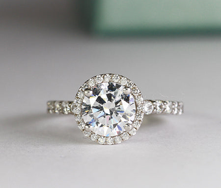 Sweetpea Round Diamond Engagement Ring (Lab Grown Igi Cert) whitegold