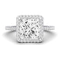 Bergenia Diamond Matching Band Only (does Not Include Engagement Ring ) For Ring With Princess Center whitegold