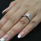 Eliza Moissanite Matching Band Only (engagement Ring Not Included) For Ring With Princess Center whitegold