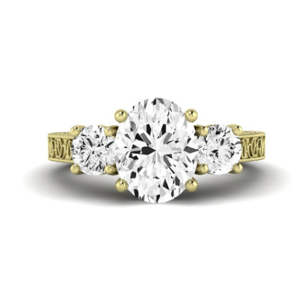 Belladonna Oval Moissanite Bridal Set yellowgold