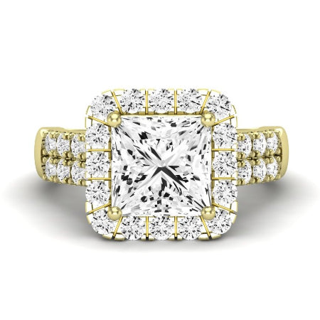 Velvet Diamond Matching Band Only (does Not Include Engagement Ring)  For Ring With Princess Center yellowgold